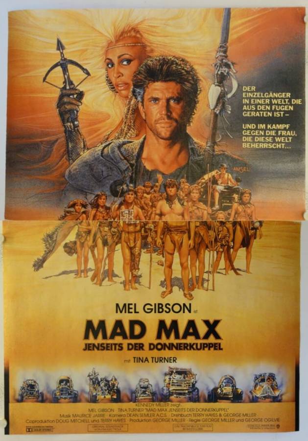 Mad Max 3 - Beyond Thunderdome original release german four-panel movie poster